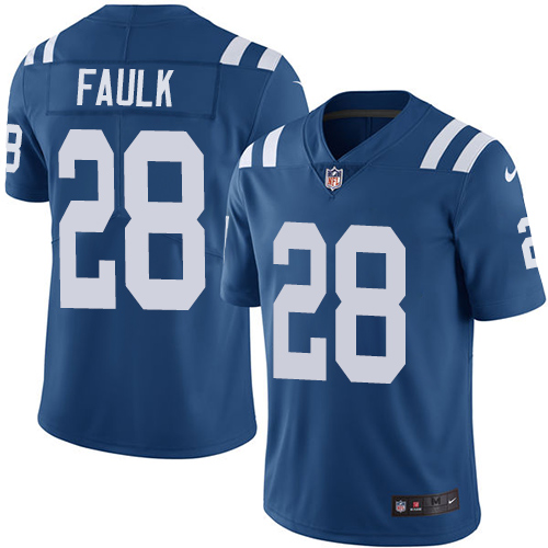 Indianapolis Colts #28 Limited Marshall Faulk Royal Blue Nike NFL Home Men Vapor Untouchable jerseys